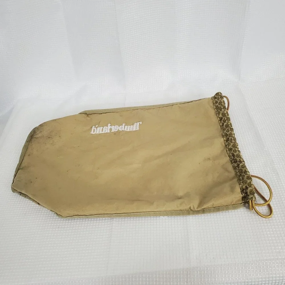 Timberland Cinch Bag Sack Duffel Pull String Canvas Drawstring Carry All Logo - Picture 7 of 9